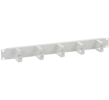 19" металлический кабельный органайзер 2U, 5 колец, серый  CO35-2M5R  ITK