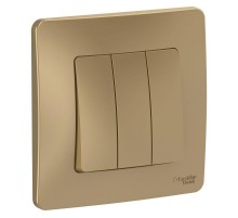 Blanca Титан С/У Выключатель 3-клавишный, 10А, 250B  BLNVS100504  SE