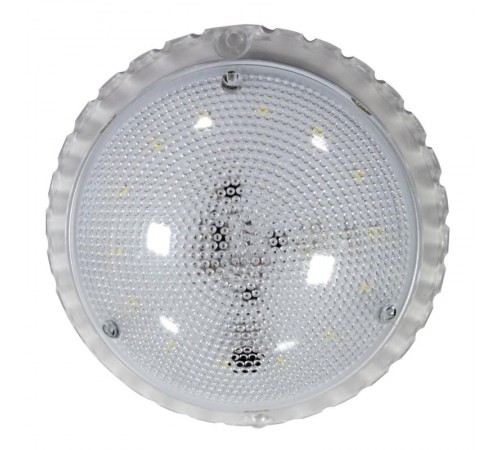 Светильник светодиодный пылевлагозащищенный для ЖКХ "Сенсора" LED (ф133, 7Вт, 840Лм, 6500К) IP50 с датч. ИУ  1030450337  Элетех