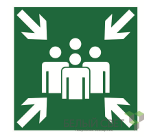 Знак безопасности BL-2020B.E21"Пункт (место) сбора"  a21290  Белый свет