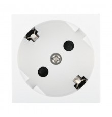 Розетка с заземляющими контактами, с защитными шторками, 16 А, 250 В, под углом 45 градусов (бел.) LK45  851204  Ecoplast