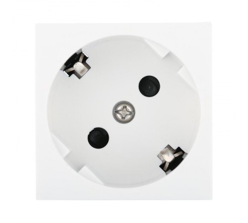 Розетка с заземляющими контактами, с защитными шторками, 16 А, 250 В, под углом 45 градусов (бел.) LK45  851204  Ecoplast
