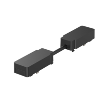 Коннектор питания прямой для соединения шинопроводов магнитной системы Galakti 150x26x15мм чёрный  V4-R7-09.RG23.TRK-0002  VARTON