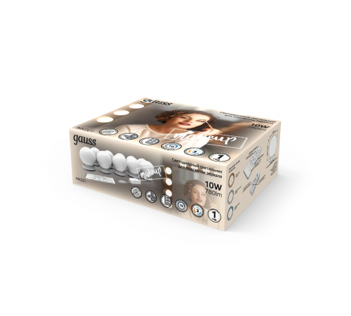 Светодиодный светильник MAKEUP MK001 10W 780lm 220-240V для зеркала LED 1/8/48  MK001  Gauss