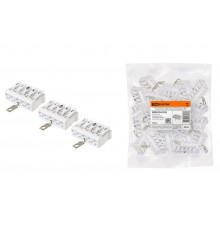 Клемма пружинная соединительная КСПнз5-3L+N+PE, 16 A, с монтажной ножкой и заземлением под винт  SQ0510-0118  TDM