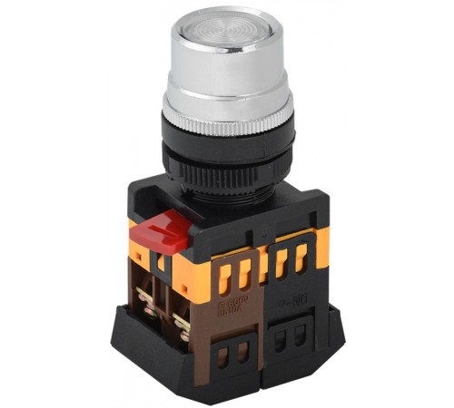 Кнопка ABLF-22 прозрачный d22мм неон/240В 1з+1р   BBT10-ABLF-K08  GENERICA