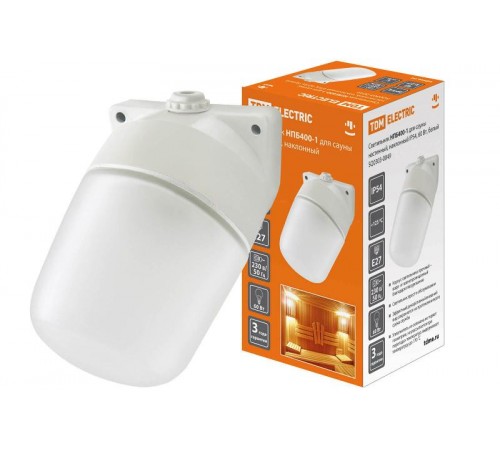 Светильник для бань и саун  НПБ 400-1 60Вт ЛН E27 IP54 настенный, наклонный  SQ0303-0049  TDM