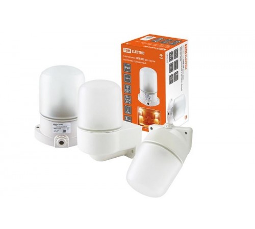 Светильник для бань и саун  НПБ 400-2 60Вт ЛН E27 IP54 настенный, угловой  SQ0303-0050  TDM