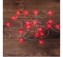 Гирлянда светодиодная "Звездочки" 20 LED КРАСНЫЕ 2,8 метра  303-034  NEON-NIGHT