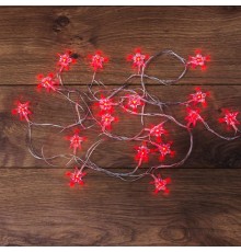 Гирлянда светодиодная "Звездочки" 20 LED КРАСНЫЕ 2,8 метра  303-034  NEON-NIGHT