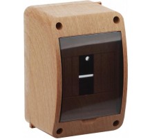 Щиток тусо о/п на 4 мод. с вертикальной дверцей. 140х90х85мм бук на светлой основе  68304-38М  Рувинил