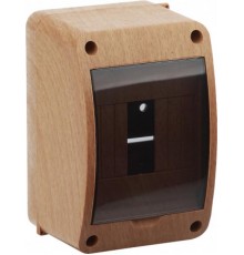 Щиток тусо о/п на 4 мод. с вертикальной дверцей. 140х90х85мм бук на светлой основе  68304-38М  Рувинил