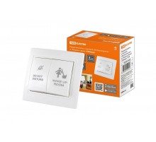 Переключатель с кнопкой "Не беспокоить" и "Уборка" белая "Таймыр"  SQ1814-0606  TDM