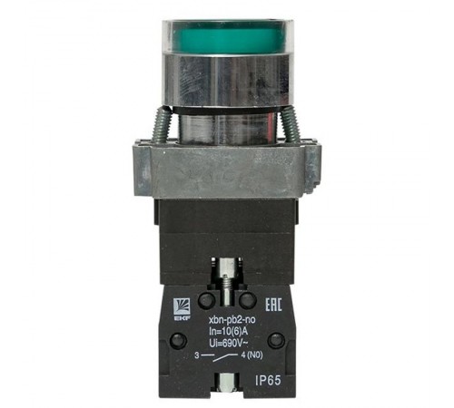 Кнопка BA31 с подстветкой 230В зеленая NO IP65  PROxima  xb2-bw31-230-65  EKF