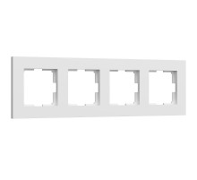 W0042961/ Электроустановочные изделия - Рамка на 4 поста Slab (белый матовый)  a062797  Werkel