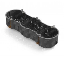 Коробка установочная 3-местная 212х70х45мм. для с/п в полых стенах (с саморезами, с металлическими зажимами)  GE40024  GREENEL