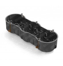 Коробка установочная 3-местная 212х70х45мм. для с/п в полых стенах (с саморезами, с металлическими зажимами)  GE40024  GREENEL