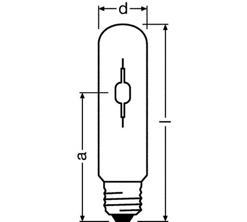 Лампа металлогалогенная  МГЛ 100Вт E40 трубчатая прозрачная тепло-белая 3000К 100В HCI-TT 100W/830 SUPER 4Y E40 12X1  4052899108097  Osram