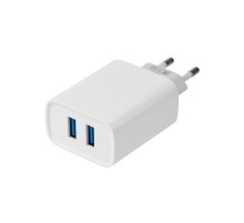Сетевое зарядное устройство REXANT 2 x USB, 5V, 2.4 A, белое 16-0276  REXANT
