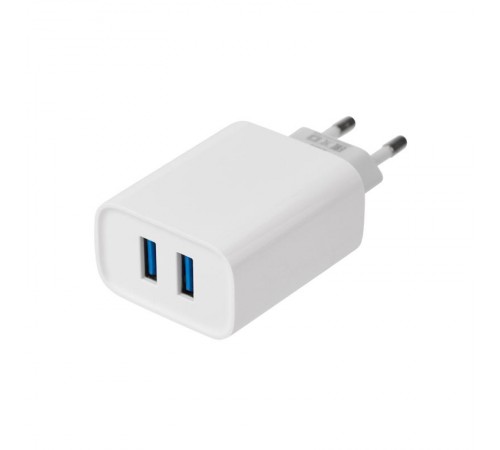 Сетевое зарядное устройство REXANT 2 x USB, 5V, 2.4 A, белое 16-0276  REXANT