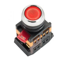 Кнопка ABLFS-22 с подсветкой красный NO+NC 230В EKF PROxima  ablfs-22-r  EKF