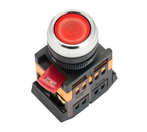Кнопка ABLFS-22 с подсветкой красный NO+NC 230В EKF PROxima  ablfs-22-r  EKF