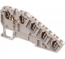 Клемма D2,5/5.C4.L для датчиков/исполн. устройств, 4-уровневая, пруж. 2.5мм.кв. серая  1SNA290354R1100  TE