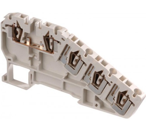 Клемма D2,5/5.C4.L для датчиков/исполн. устройств, 4-уровневая, пруж. 2.5мм.кв. серая  1SNA290354R1100  TE