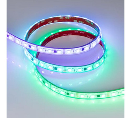 Светодиодная лента герметичная SPI-PFS-B60-12mm 12V RGB-PX3-BPT (12 W/m, IP68, 5060, 5m) (Arlight, бегущий огонь)  039177  Arlight