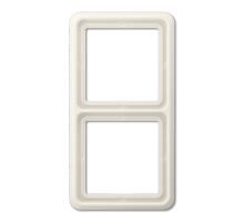 Рамка для вертикальной и горизонтальной установки, 2 поста; дюропласт; слоновая кость; CD500  CD582W  Jung