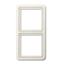 Рамка для вертикальной и горизонтальной установки, 2 поста; дюропласт; слоновая кость; CD500  CD582W  Jung