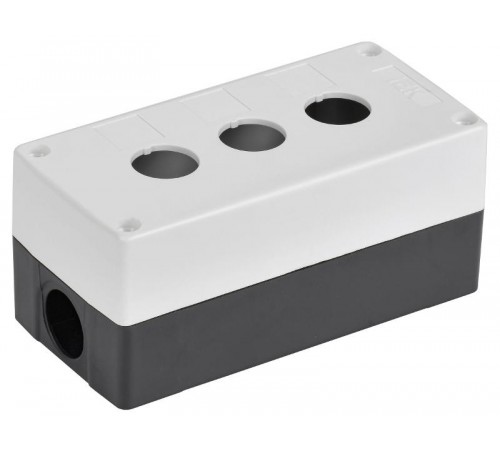 Корпус постов КП103-Р для кнопок 3 места белый  BKP10-3-K01-R  IEK
