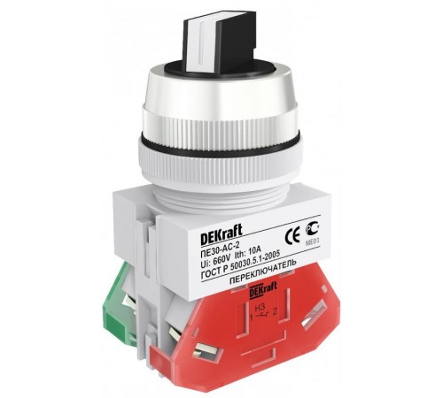 Перекл. на 2 фикс. полож. I-O стандартн. ручка 1Н  25061DEK  DEKraft