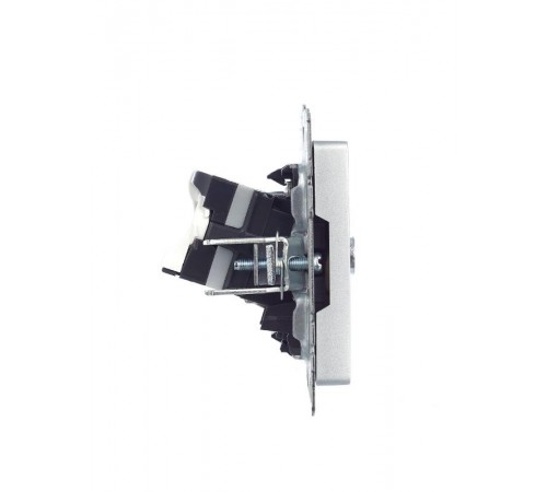 BRITE Розетка двойная TV+RJ45 кат.5E РТВ/РК12-БрА алюминий  BR-AK20-1-K47  IEK