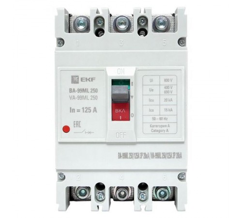 Выключатель автоматический ВА-99М 250/160А 3P 20кА EKF Basic  mccb99-250-160mI  EKF