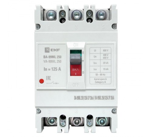 Выключатель автоматический ВА-99М 250/160А 3P 20кА EKF Basic  mccb99-250-160mI  EKF