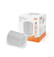 Светильник светодиодный декоративный бытовой с рассеивателем HD023 6W (белый) 3000K 68х75мм  HD023  Gauss