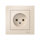 AtlasDesign Бежевый Розетка без заземления, 16А, (в сборе с рамкой)  ATN000240  SE