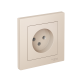 AtlasDesign Бежевый Розетка без заземления, 16А, (в сборе с рамкой)  ATN000240  SE