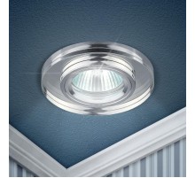 Светильник точечный встраиваемый под лампу DK7 50Вт MR16 GU5.3 хром/зеркальный  C0043735  ЭРА