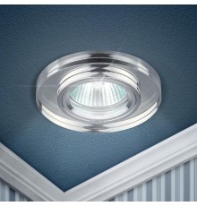 Светильник точечный встраиваемый под лампу DK7 50Вт MR16 GU5.3 хром/зеркальный  C0043735  ЭРА