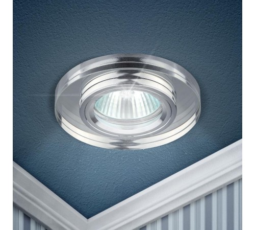 Светильник точечный встраиваемый под лампу DK7 50Вт MR16 GU5.3 хром/зеркальный  C0043735  ЭРА