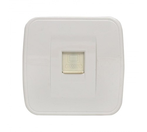 Минск Розетка RJ-45 1-местная, ОП  1А, 120В, белая EKF Basic  EGK01-035-10  EKF