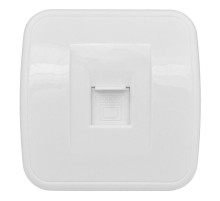 Минск Розетка RJ-45 1-местная, ОП  1А, 120В, белая EKF Basic  EGK01-035-10  EKF