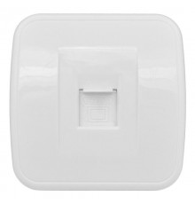Минск Розетка RJ-45 1-местная, ОП  1А, 120В, белая EKF Basic  EGK01-035-10  EKF