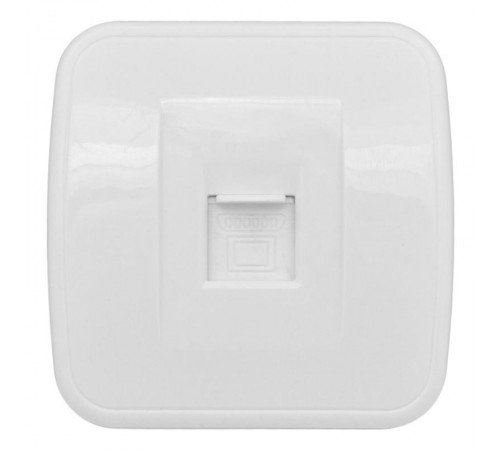 Минск Розетка RJ-45 1-местная, ОП  1А, 120В, белая EKF Basic  EGK01-035-10  EKF