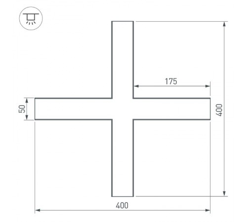 Крестовина SL-LINE-5035 (Arlight, Металл)  030118  Arlight