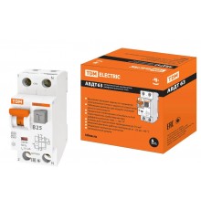 Выключатель автоматический дифференциального тока АВДТ 63 1п+N 25А B 10мА тип A  SQ0202-0010  TDM