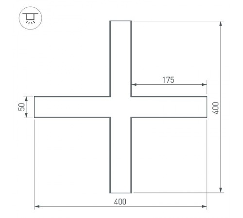Крестовина SL-LINE-5035 (Arlight, Металл)  030118  Arlight