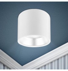 Светильник накладной подсветка OL8 GX53 WH/SL под лампу Gx53, алюминий, цвет белый+серебро (40/800)  Б0048537  ЭРА